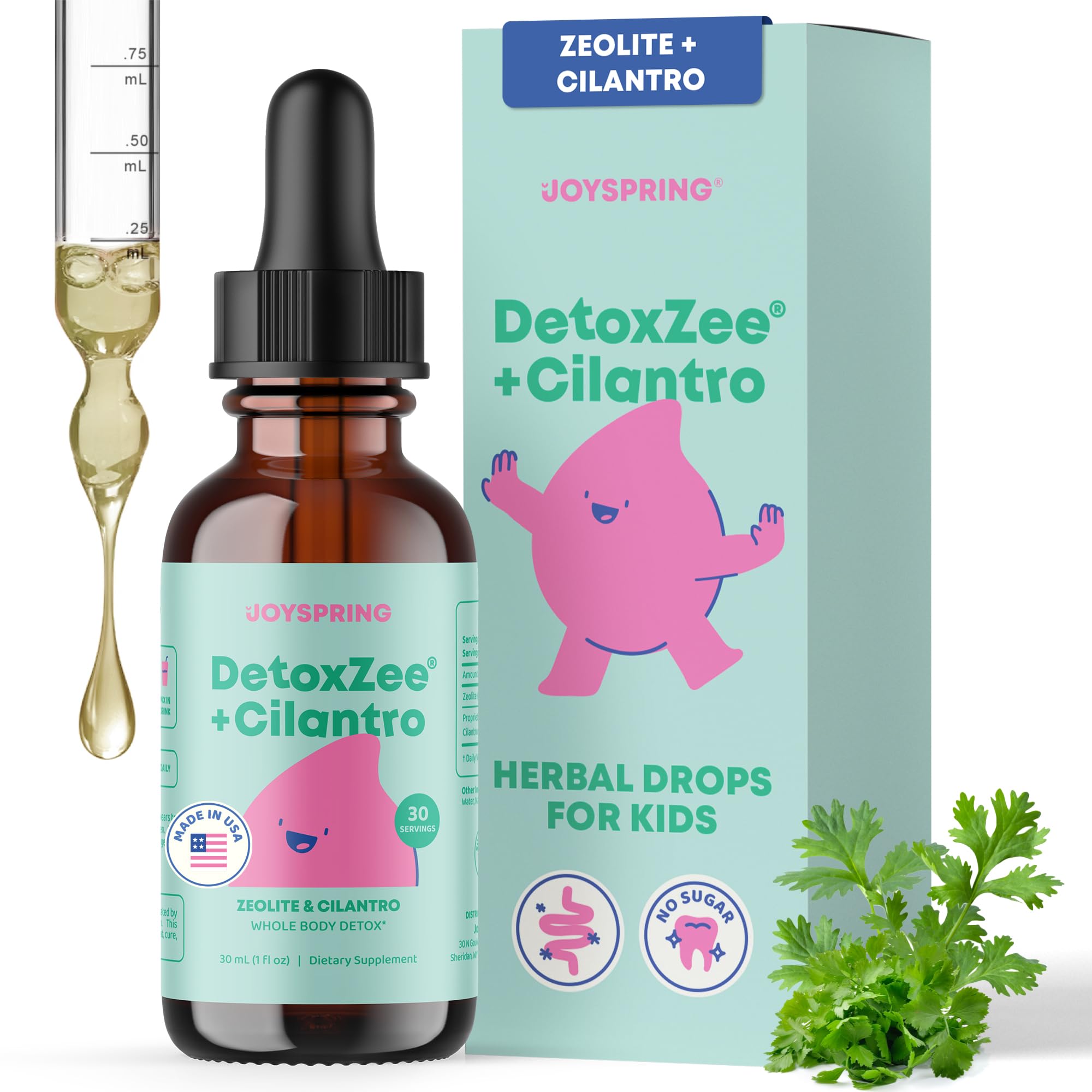 Amazon.com: JoySpring DetoxZee Cilantro & Zeolite Drops for Kids